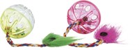 Plastboll med svans, 2-pack, 4,5 cm
