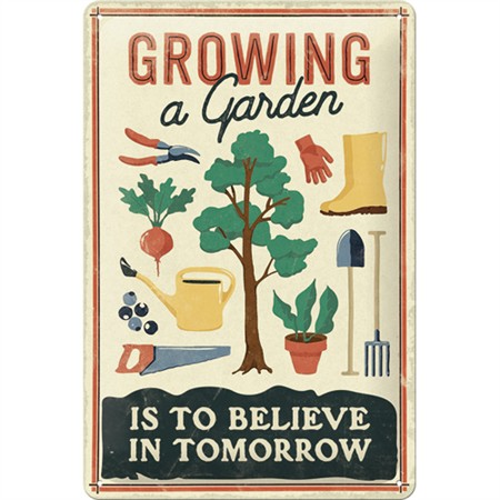 Skylt Garden retro 20*30 cm